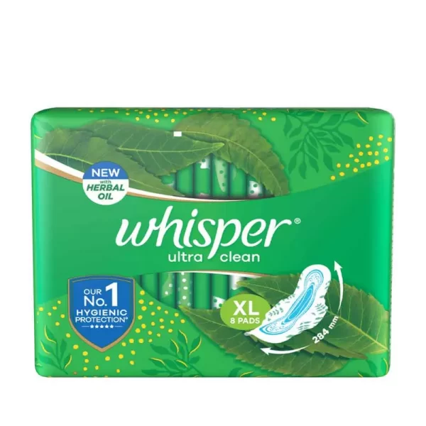 B5 Whisper Ultra Clean Wings Sanitary Napkins XL 8 pads
