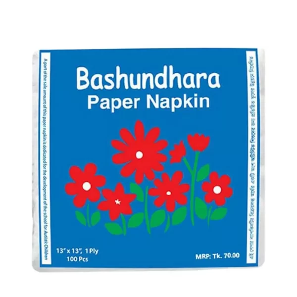Bashundhara Paper Napkins 13" Unscented 100 pcs