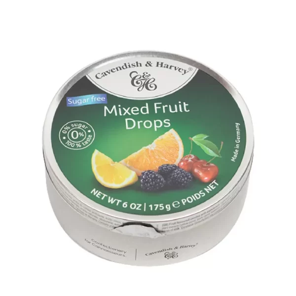 Cavendish & Harvey Candy Sugar Free Mixed Fruit Drops 175 gm