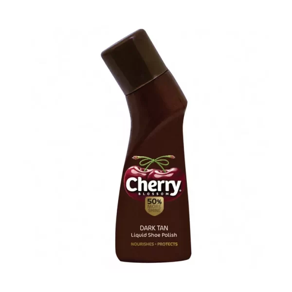 Cherry Blossom Dark Tan Liquid Shoe Polish + Wax Extracts 75 ml