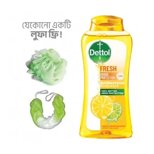 Dettol Antibacterial Bodywash Citrus & Orange Blossom (Free Loofah) 250 ml