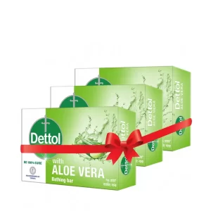 Dettol Bathing Soap Bar Aloe Vera 75 gm (Combo Pack) 3 pcs