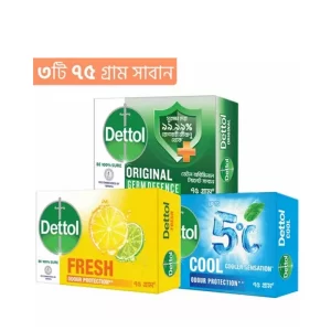 Dettol Soap Summer Pack (Cool, Fresh & Original) 75 gm 3 pcs