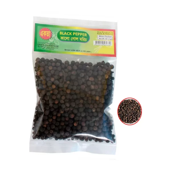 Ekata Black Pepper (Gol Morich) 50 gm