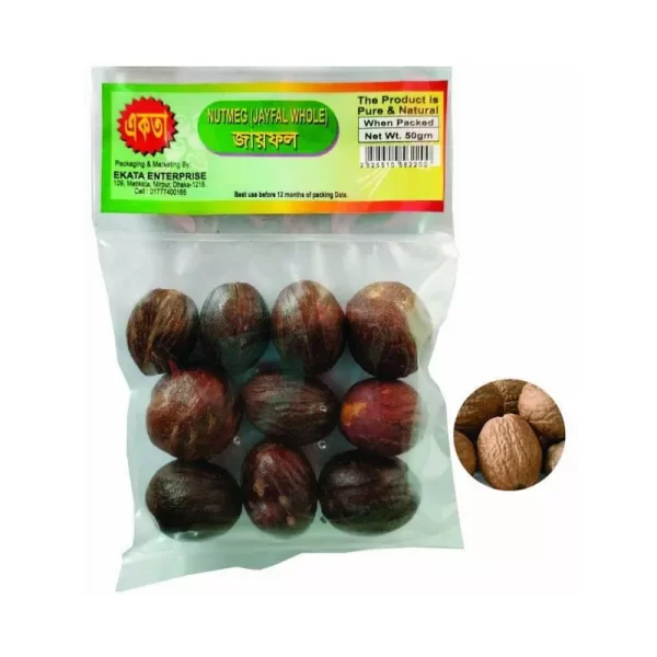 Ekata Nutmeg (Jayfal Whole) 50 gm