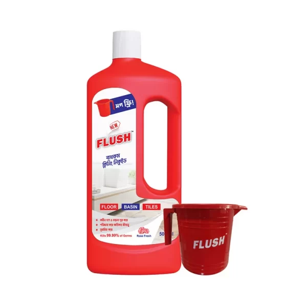 Flush Bathroom Cleaning Liquid (Free Mug Red 1.5 ltr) 500 ml