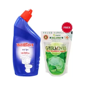 Germnil Hard Clean Liquid Toilet Cleaner (Free Dish Wash Refill 250 ml) 500 ml