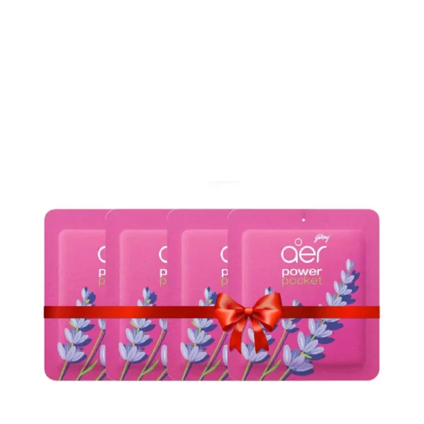 Godrej Aer Power Pocket Bathroom Fragrance Lavender Bloom 10 gm (Buy 3 Get 1 Free) 4 pcs