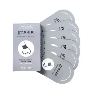 Groome Charcoal Purifying & Deep Cleansing Nose Strip 6 pcs