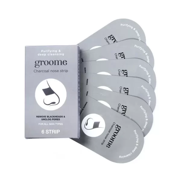 Groome Charcoal Purifying & Deep Cleansing Nose Strip 6 pcs