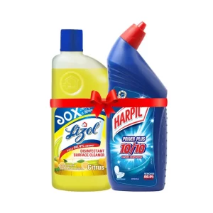 Harpic Liquid Toilet Cleaner 750 ml & Lizol Citrus Floor Cleaner 500 ml (Combo Offer) 2 pcs