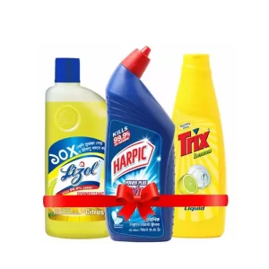 Harpic, Trix & Lizol Total Cleaning Solution Combo 1.75 ltr