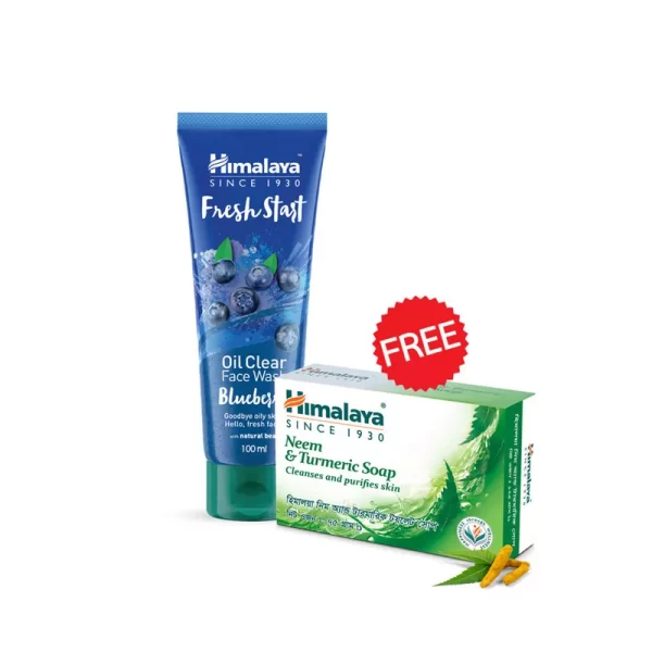 Himalaya Fresh Start Blueberry Face Wash (Free Neem Soap 75 gm) 100 ml