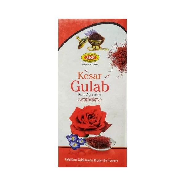 Kesar Gulap Pure Incense Sticks (Agarbatti) 12 pcs each
