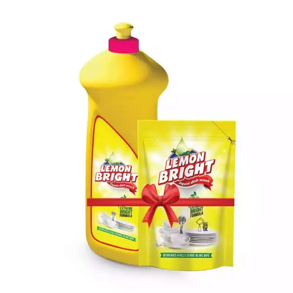Lemon Bright Liquid Dish Wash (Free Refill 250 ml) 500 ml