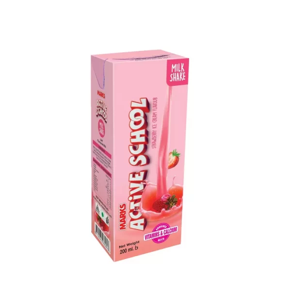 Marks Active School Strawberry Ice Cream Flavour Milk Shake 200 ml