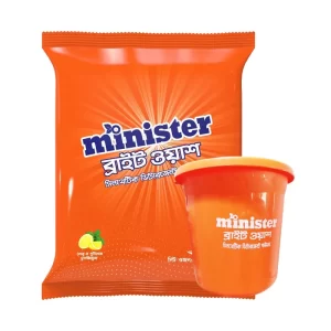 Minister Bright Wash Synthetic Detergent Powder Lemon & Mint (Free Bucket 12 ltr) 2 kg
