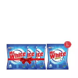 Mr. White Detergent Powder (Buy 3 Get 1 Free) 500 gm
