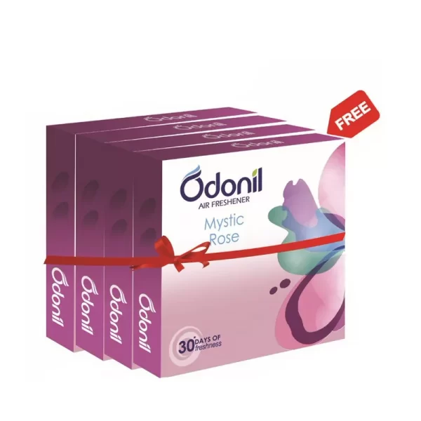 Odonil Air Freshener Block Mystic Rose (Buy 3 Get 1 Free) 50 gm