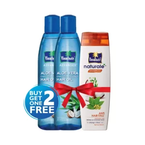 Parachute Aloe Vera Hair Oil 250 ml (Free Shampoo Anti Hair Fall 80 ml) 2 pcs