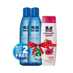 Parachute Aloe Vera Hair Oil 250 ml (Free Shampoo Damage Repair 80 ml) 2 pcs