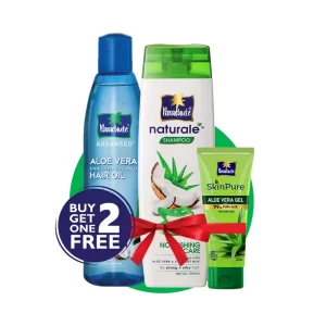 Parachute Aloe Vera Hair Oil 250 ml + Shampoo Nourishing Care 170 ml (Free Aloe Vera Gel 50 gm) 2 pcs