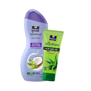 Parachute SkinPure Skin Lotion Natural Moisture (Free Aloe Vera Gel 50 ml) 200 ml
