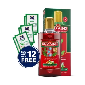 Red King Men's Cooling Oil (Free Nourishing Care Shampoo 12 pcs) 100 ml
