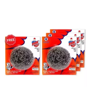 Rok Dishwashing Mega Steel Scourer (Buy 3 Get 1 Free) 4 pcs
