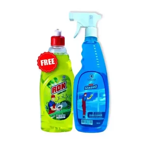 Rok Glass Cleaner Spray (Free Rok Dish Wash) 750 ml