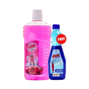 Rok Rose Disinfectant Floor Cleaner (Free Glass Cleaner 350 ml) 900 ml