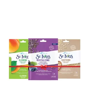 St. Ives Glowing, Revitalizing & Soothing Sheet Mask (3x23ml) Combo Pack 3 pcs