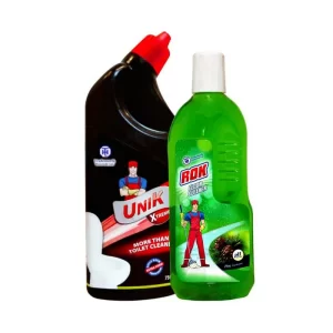Unik Xtreme Toilet Cleaner & Rok Pine Floor Cleaner Combo