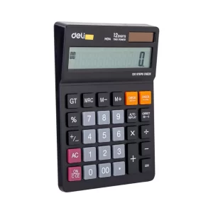Deli Calculator 12 Digits (Black)each