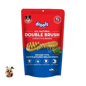 Drools Double Brush Dental Treat For S/M Breed Dogs 15 pcs 300 gm