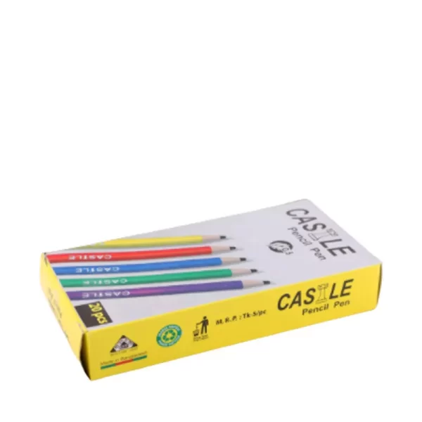 Econo Castle Pencil Pen (Multi Color)20 pcs