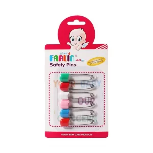 Farlin Baby Safety Pins Mixed Color 6 pcs