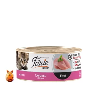 Felicia No Grain Cat Food Can Kitten Chicken Pate 85 gm