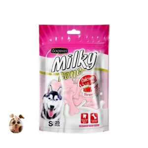 Goodies Dog Food Milky Bone (Strawberry Flavor) S 25 pcs
