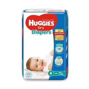 Huggies Dry Baby Diaper Belt S (4-8 kg) 60 pcs