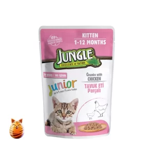 Jungle Pouch Chicken Junior Cat Food 100 gm
