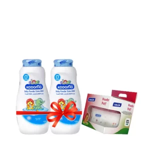 Kodomo Baby Powder Extra Mild 200 gm (Buy 2 Get 1 Kidlon Powder Puff Free) 2 pcs