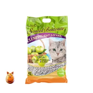 Sinofiz Scented Bentonite Clumping Cat Litter (Apple Flavour) 5 ltr