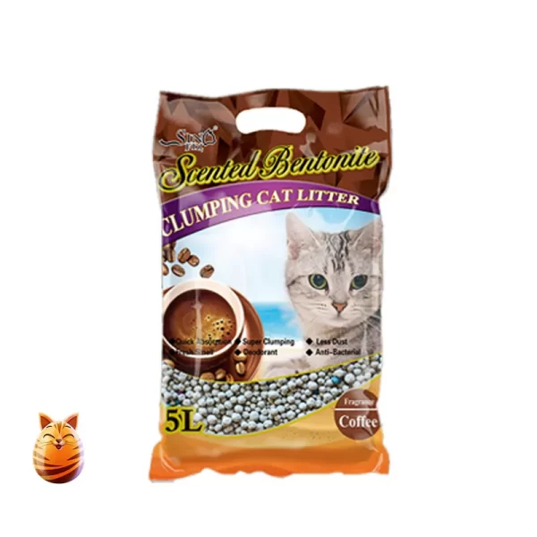 Sinofiz Scented Bentonite Clumping Cat Litter (Coffee Flavour) 5 ltr