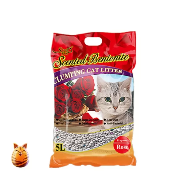 Sinofiz Scented Bentonite Clumping Cat Litter (Rose Flavour) 5 ltr