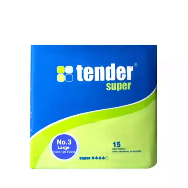 Tender Super Adult Diaper L 100-150 cm (Cyprus) 15 pcs