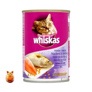 Whiskas Adult Cat Food Mackerel & Sardines Can 400 gm