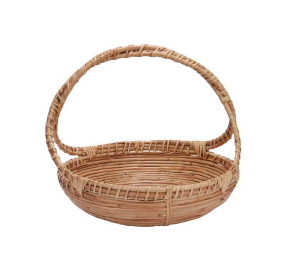 CANE CROSS HANDLE FRUIT BASKET -JARSHOPS