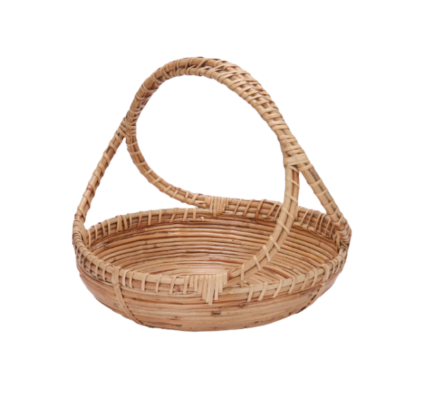 CANE CROSS HANDLE FRUIT BASKET -JARSHOPS