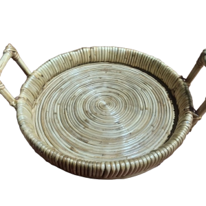 CANE TRAY WITH SQUIRE HANDLE
